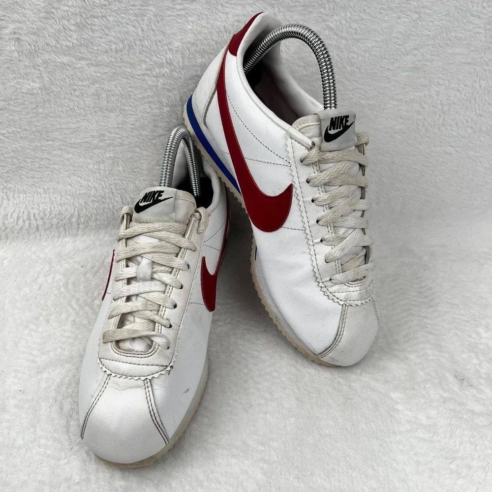 Nike Cortez Shoes Womens 7.5 Leather Lace Up Sneaker Classic Forrest Gump Tennis